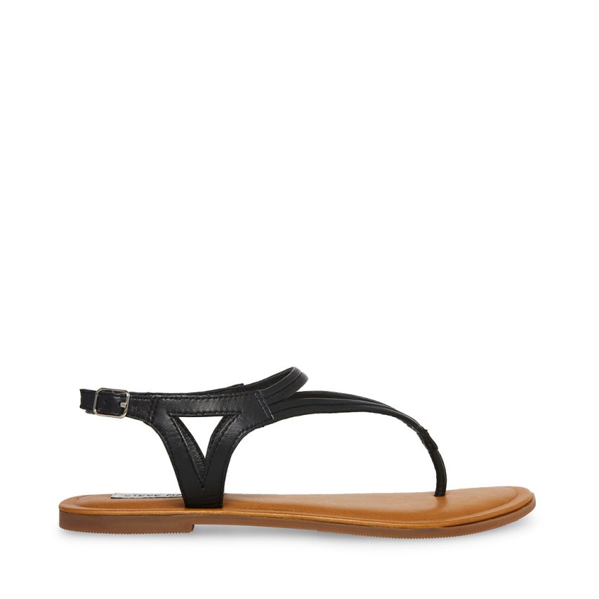 Sandalias Planas Steve Madden Sydney Mujer Negras | ES VB6284